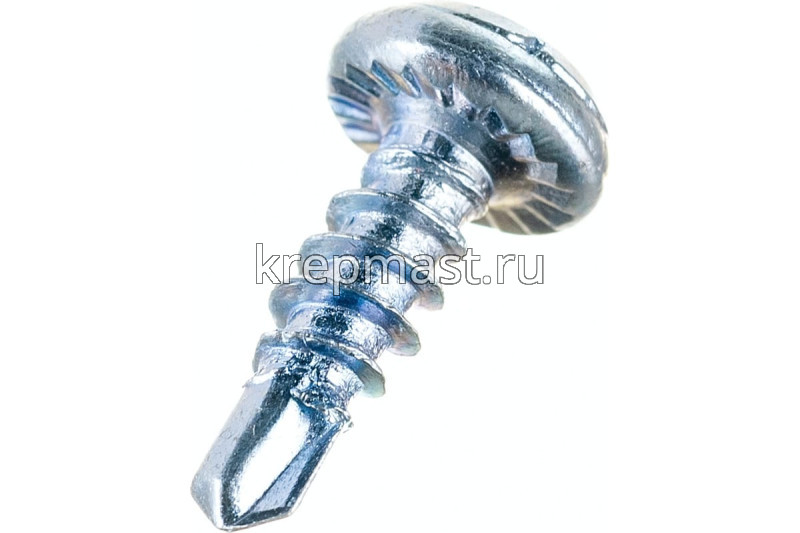 Саморез п/цил. сверло 3,5х11 оцинк. (белый)