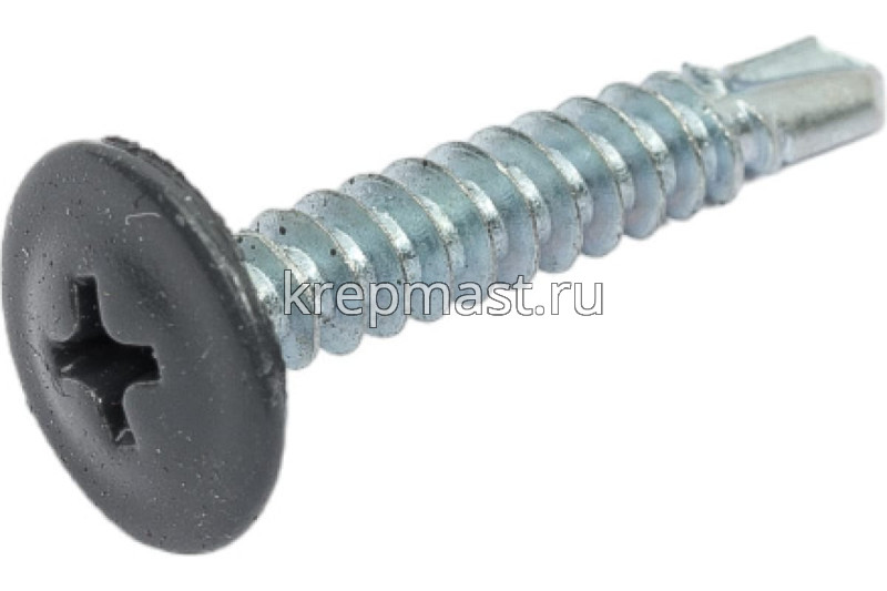 Саморез п/сф головка с п/ш сверло 4,2х25 RAL 7024