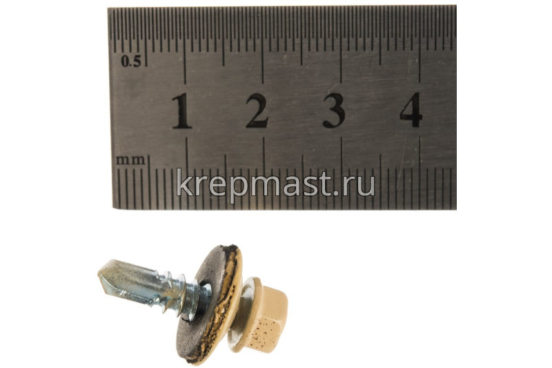 Саморез д/кровли краш. 5,5х19 RAL 1014