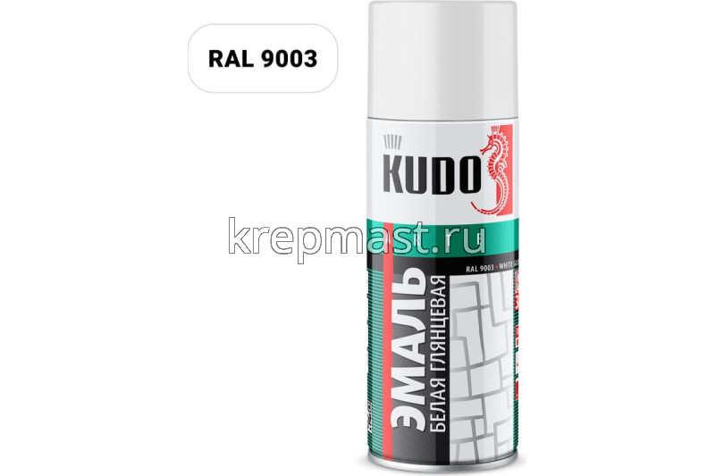 Эмаль аэр. универс. белая глянц. 520мл