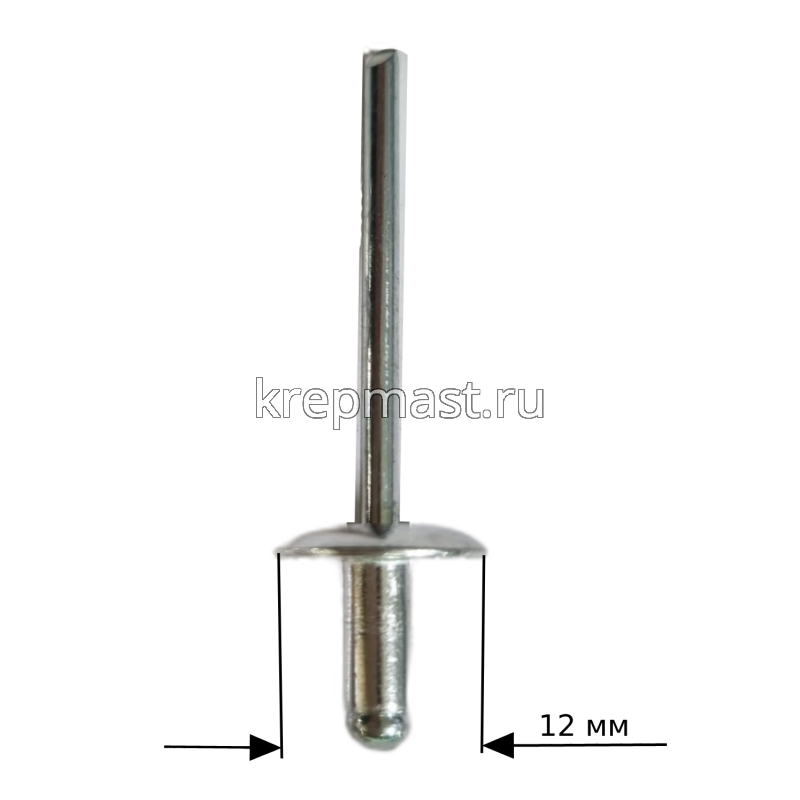 Заклёпка алюминий/сталь 4,0х10х12 широкий борт