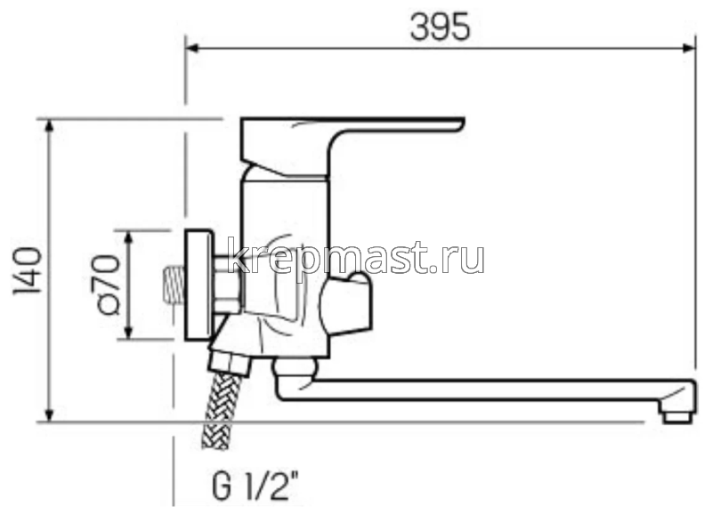 Смеситель д/ванны SL 133-006E
