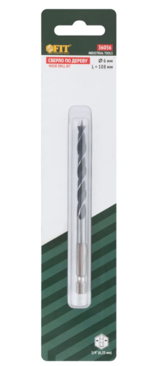 СВЕРЛА по дереву U-образ.хвост.под биту