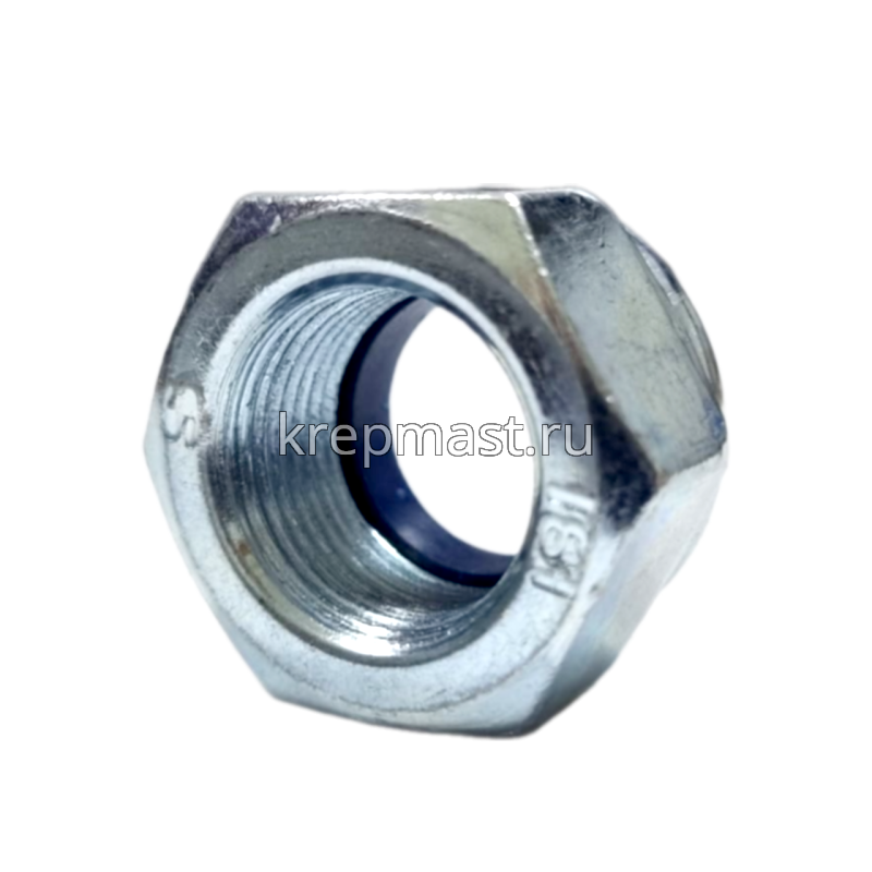 Гайка самоконтр.М20 (шаг резьбы 1,5) оц. DIN 985