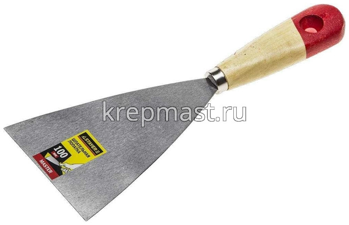 Шпатель 100мм с деревянной ручкой STAYER MASTER