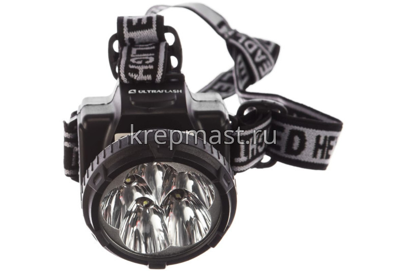 Фонарь ULTRAFLASH налобный аккум. черный 5LED