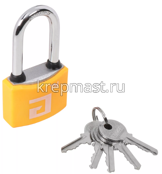 Замок навесной АЛЛЮР ВС1Ч-364ПД d.6мм ОРАНЖЕВЫЙ дл.дужка
