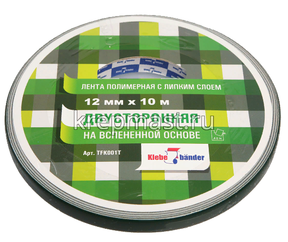 Скотч Двухстор. Klebebander 12ммх 10м