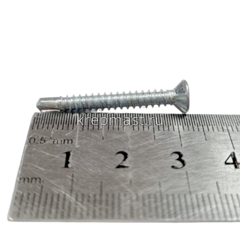 Саморез оконный сверло белый цинк 3,9х32(35) усиленный