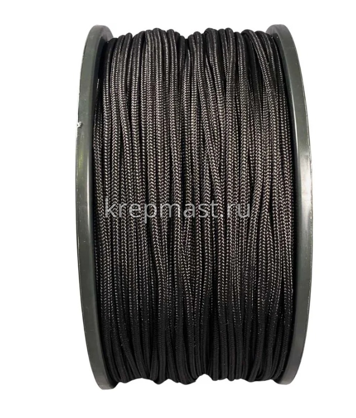 Шнур плетеный полипропилен 4мм (черный) в Метрах
