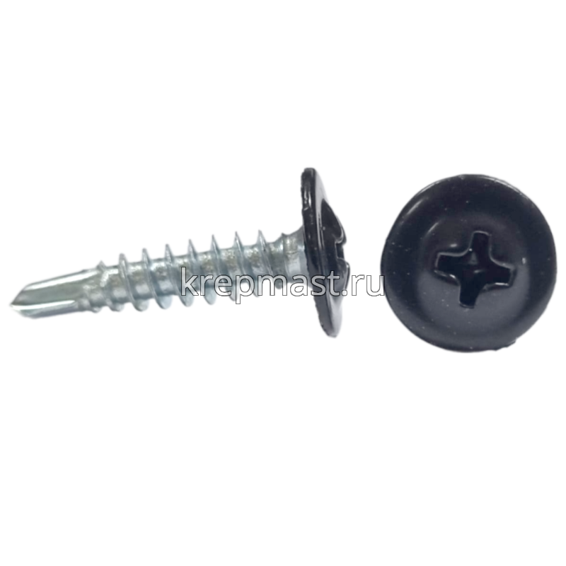 Саморез п/сф головка с п/ш сверло 4,2х19 RAL 9005