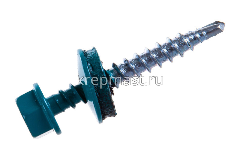 Саморез д/кровли краш. 4,8х35(38) RAL 5021