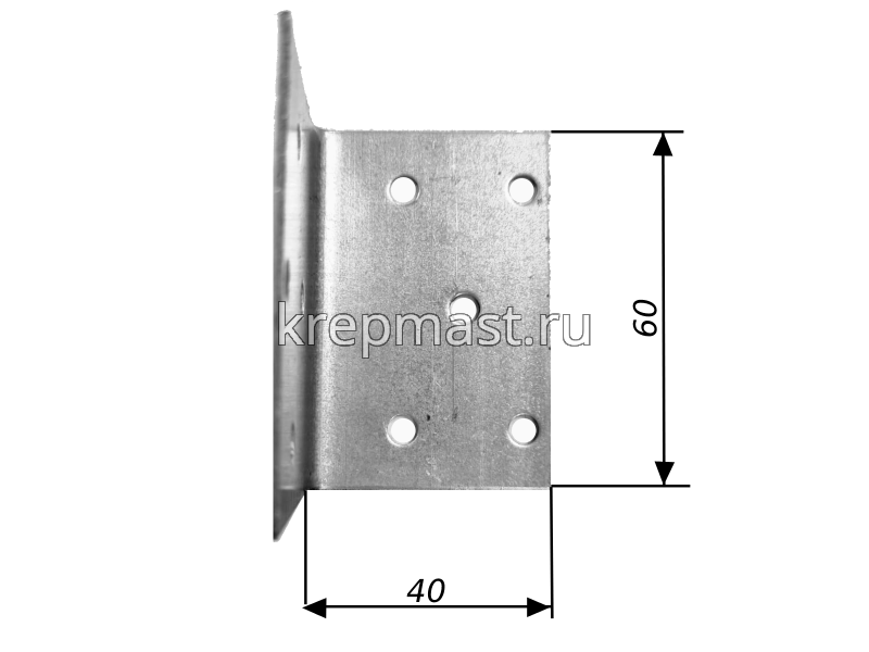 KM 2 40х40х60х2мм монтажный уголок