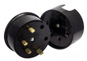 Комплект РШВШ 25А/ 380В (вилка+ розетка 4-х конт.)