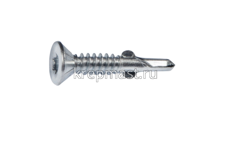 Саморез кров. ТХ25 с УШКАМИ б/шайбы DIN 7504 P 4,8х25 потай. - сверло оцинк.