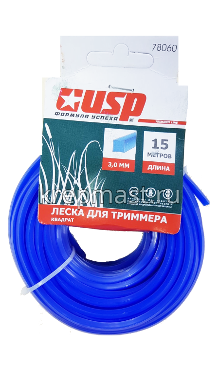 Леска для триммера 3,0мм КВАДРАТ (по 15м)