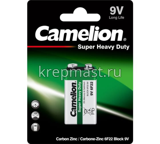 Батарейка CAMELION 6F22 SR1