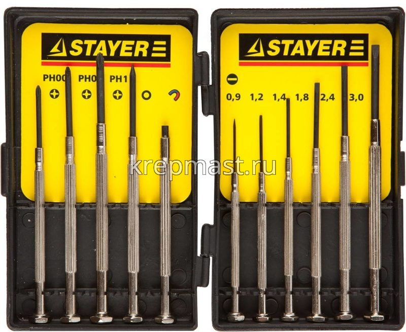Отвертки-набор STAYER MASTER / InWork часовые 11шт